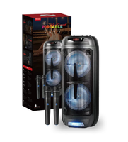 Enceintes Subwoofer sans Fil pour Fêtes avec Éclairage LED RGB, Alimentation USB/AUX, Enceintes Actives