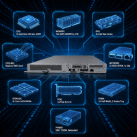 Serveur GPU IA SD650-I V3 refroidi par eau, double Xeon Scalable LGA4677, 16 DIMM DDR5, 4 GPU OAM, Fourniture OEM