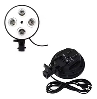 4-en-1 E27 Base Socket Splitter Light Lamp Bulb 4 Head Adapter Holder Umbrella Lighting Bulb Bracket Photography Accessories