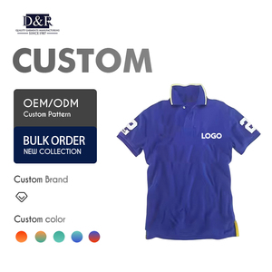 Chemises polo de qualité supérieure 100% coton, broderie personnalisée du logo, t-shirts à manches courtes pour hommes, impression de lettres décontractées, chemises polo pour hommes - Product Image 1