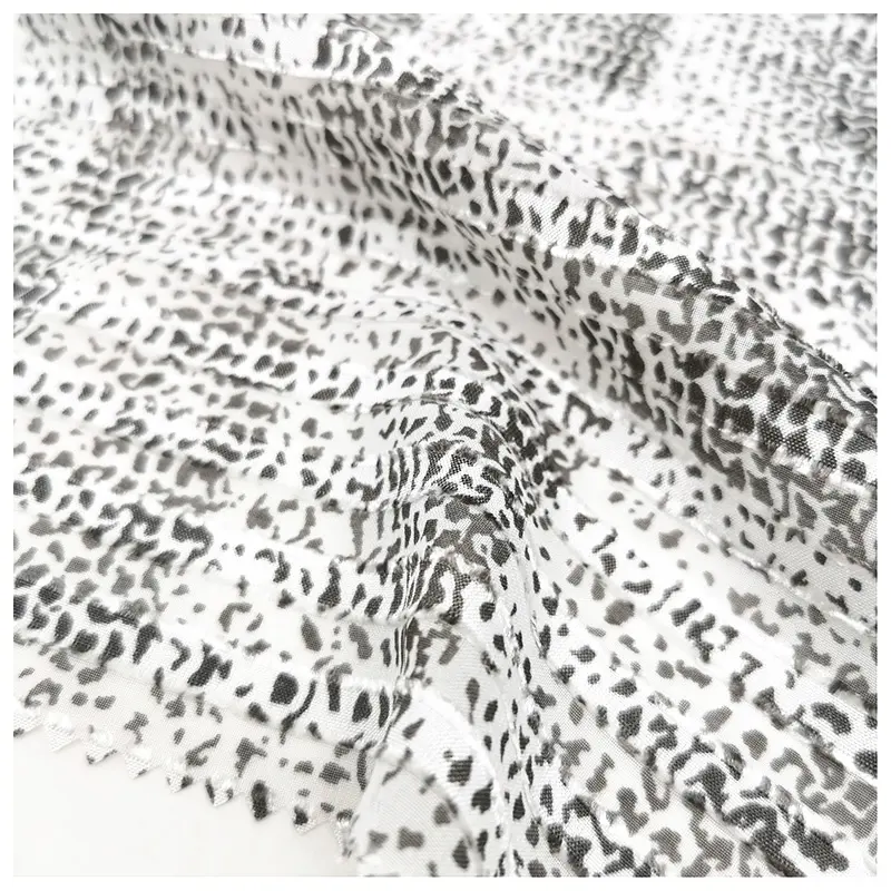 jacquard chiffon fabric soft 100% polyester leopard chiffon printed fabric for clothing