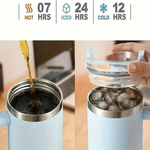 Vaso Térmico de <span class=keywords><strong>Acero</strong></span> <span class=keywords><strong>Inoxidable</strong></span> con Recubrimiento y Logotipo Personalizado, 40 oz, con Asa, para Viaje, Vaso Aislado, Gobelet Isotherme - Product Image 6