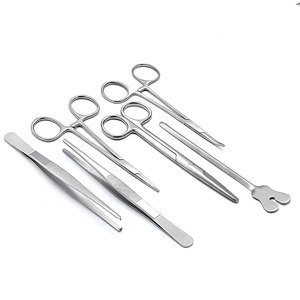 Kit d'instruments chirurgicaux de base réutilisables et écologiques pour la chirurgie générale, instruments chirurgicaux en acier inoxydable, ensembles de pansements, outils - Product Image 1