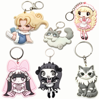 Porte-clés 3D personnalisé |   PVC simple face enduit d'époxy, résistant à la décoloration, OEM pour événements de merchandising d'anime, taille et couleur personnalisées, imperméable