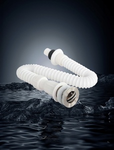 <span class=keywords><strong>Lavabo</strong></span> emergente de plástico y fregadero de cocina Drenaje de extensión Tubo de desagüe de fregadero cromado flexible con cables de acero inoxidable - Product Image 3