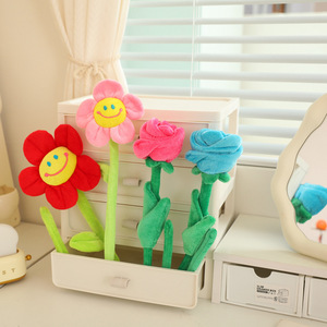 Juguete de Peluche de Girasol Sonriente de Simulación Colorido, Ramo de Flores de Tela, Decoración para el Hogar y Fiestas, Varios Tamaños - Product Image 5