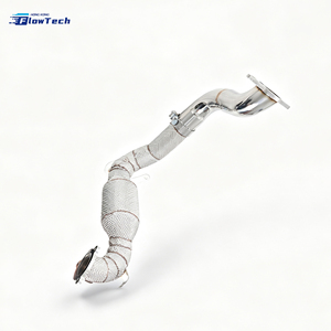 Downpipe haute performance pour Mercedes A35 W177 M260 2.0T en acier inoxydable 304, fixation directe avec bouclier thermique - Product Image 2
