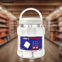 Monfonk Superstore adaptor daya khusus Pd 20W USB C pengisi daya ponsel botol untuk pengisi daya iphone pengisi daya Cepat