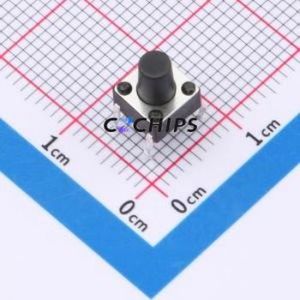 TS013-CBW1EH8.0 Tactile Switch Through hole-4P,6x6mm Switch Single Pole Single Throw Round Button 1.8N Through Hole - Product Image 1