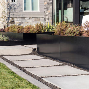 黒アルミニウム装飾植木鉢プランター/カスタマイズされたレーザー切断大型金属プランター - Product Image 3