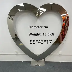 <span class=keywords><strong>LEXI</strong></span> L-050 Nuevo Arco de Acero Inoxidable Moderno en Forma de Corazón Dorado y Plateado para Decoración de Bodas y Recepciones - Product Image 6