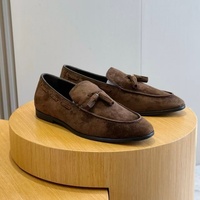 Mocassins en cuir de vachette pour hommes de style designer de haute qualité, chaussures habillées à enfiler, chaussures décontractées confortables pour le quotidien et les affaires