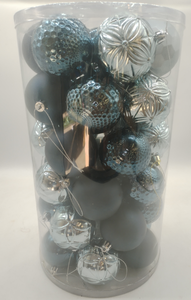 Ornement de boule en plastique de Noël de style européen de qualité supérieure pour la décoration d'arbre intérieur/extérieur et les cadeaux de vacances - Product Image 2