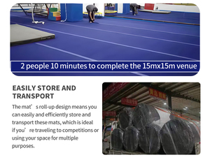 Tapis de gymnastique et de cheerleading à motifs, avec fixation <span class=keywords><strong>Velcro</strong></span> robuste, pour la mise en place sur le sol - Product Image 4