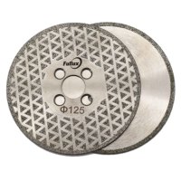 115 4.5 pouces de qualité industrielle Fullux électrolytique diamant enduit lames de scie Double face Triangle M14 bride OEM personnalisable