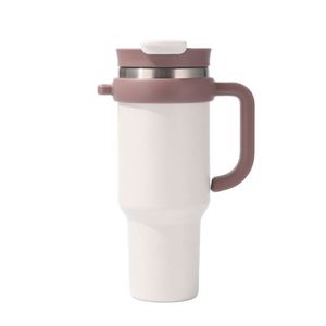 40oz Portable <b>Cup</b> with Handle Outdoor Vacuum Flask Custom Logo Sports Travel <b>Camping</b> Tumbler Sipping Drinking Lid - Product Image 4