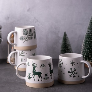 <span class=keywords><strong>Taza</strong></span> de Café de Cerámica Blanca de Navidad de 14 oz, Capacidad de 330 ml, Impresión Serigráfica, Vasos para Bebidas de Fiesta, Tazas Navideñas al por Mayor - Product Image 2