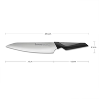 Couteau de chef de 8 pouces avec poignée en plastique Couteau de cuisine et accessoires Outil en métal durable