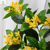 Nouvel arrivage de fleurs jaunes artificielles feuilles de fleurs d'osmanthus pour la décoration de mariage à la maison