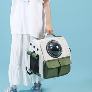 2025 <span class=keywords><strong>sac</strong></span> à <span class=keywords><strong>dos</strong></span> de luxe pour animaux de compagnie avec fermeture à glissière Portable réglable nouvelle fenêtre transparente de vaisseau spatial pour les chats de voyage en plein air chiens - Product Image 5