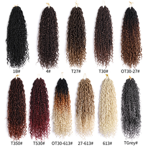 Cheveux synthétiques pré-bouclés pour tresses au crochet, style Faux Locs Goddess, blond River Locs et tresses bohèmes hippie pour femmes noires - Product Image 4