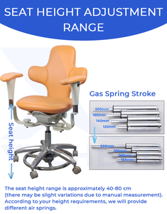 Chaise en cuir microfibre pour microscope <span class=keywords><strong>dentaire</strong></span>, dossier extra large confortable avec double accoudoir pour utilisateur de microscope - Product Image 3