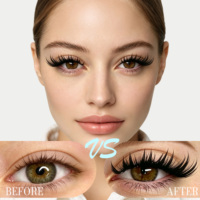 Extensions de cils 10 rangées effet œil de chat, 100 bouquets non collés, 8-16mm mélangés, DIY auto-adhésifs, faits main, réutilisables, en fibres douces