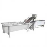 Groenteverwerkingsmachine voor commercieel horeca-gebruik Multifunctionele wasmachine met motorpomp voor het wassen van wortelen, fruit, maïs