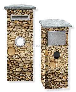 Boîtes aux lettres extérieures autoportantes, boîte aux lettres en <span class=keywords><strong>pierre</strong></span> de Culture en ciment naturel étanche pour le jardin - Product Image 4