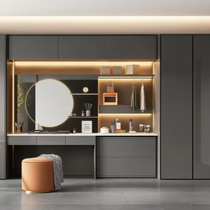 Modern Luxury <b>Wardrobe</b> Elegant Custom Eco Friendly Wooden <b>Wardrobe</b> Simple Bedroom Furniture Closet for Home Apartment Minimalist - Product Image 1