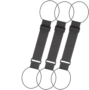 <b>Adjustable</b> Webbing <b>Strap</b> with Metal Rings for Bag Accessories Black 3-Pack - Product Image 1