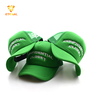 Casquettes de camionneur personnalisées avec logo brodé, couleur verte, en mousse et maille, style Y2K, hip-hop, plage, performance - Product Image 5