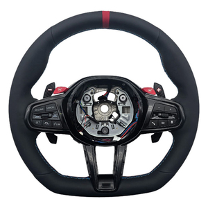 Volant en cuir de haute qualité pour BMW CS G30 G31 G32 X3 G01 X4 G02 M2 G87 M3 G80 M4 G82 G42 G20 LCI M5 F90 - Product Image 1