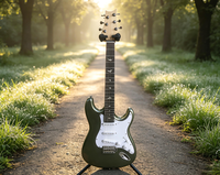 Geake ST 110 Green Electric Guitar Mahogany Body Maple Neck Rosewood Fretboard 6 Strings Glossy Finish S-S-S High Quality