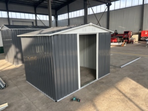 Casetta da Giardino 8x6 Piedi Pronta <span class=keywords><strong>per</strong></span> la Vendita, Struttura <span class=keywords><strong>in</strong></span> Acciaio <span class=keywords><strong>per</strong></span> Ufficio Temporaneo, Cortile Esterno, Deposito Attrezzi - Product Image 2