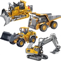 Excavatrice RC professionnelle 11CH avec godet en alliage 680 °   Camion de construction télécommandé 2,4 GHz avec cabine rotative, jouet pour garçons, cadeau