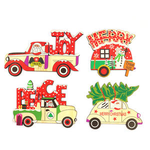 Adornos divertidos de madera para árboles de Navidad de Vietnam, letreros de madera para camiones para decoraciones navideñas - Product Image 5