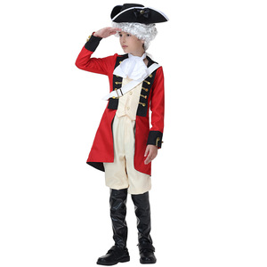 Costume da Uomo Medievale per Halloween, Uniforme Britannica Rossa per Adulti MDEC-071 - Product Image 5