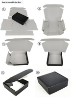 Boîte en carton ondulé avec logo personnalisé, design nouveau, recyclable, noir mat, pour vêtements, chapeaux, emballage écologique, boîte d'expédition pour chaussures