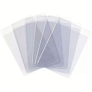 X616 Protège-cartes de jeu en PVC transparent personnalisé avec logo, support semi-rigide pour cartes de sport, protège-cartes Top Loader - Product Image 1