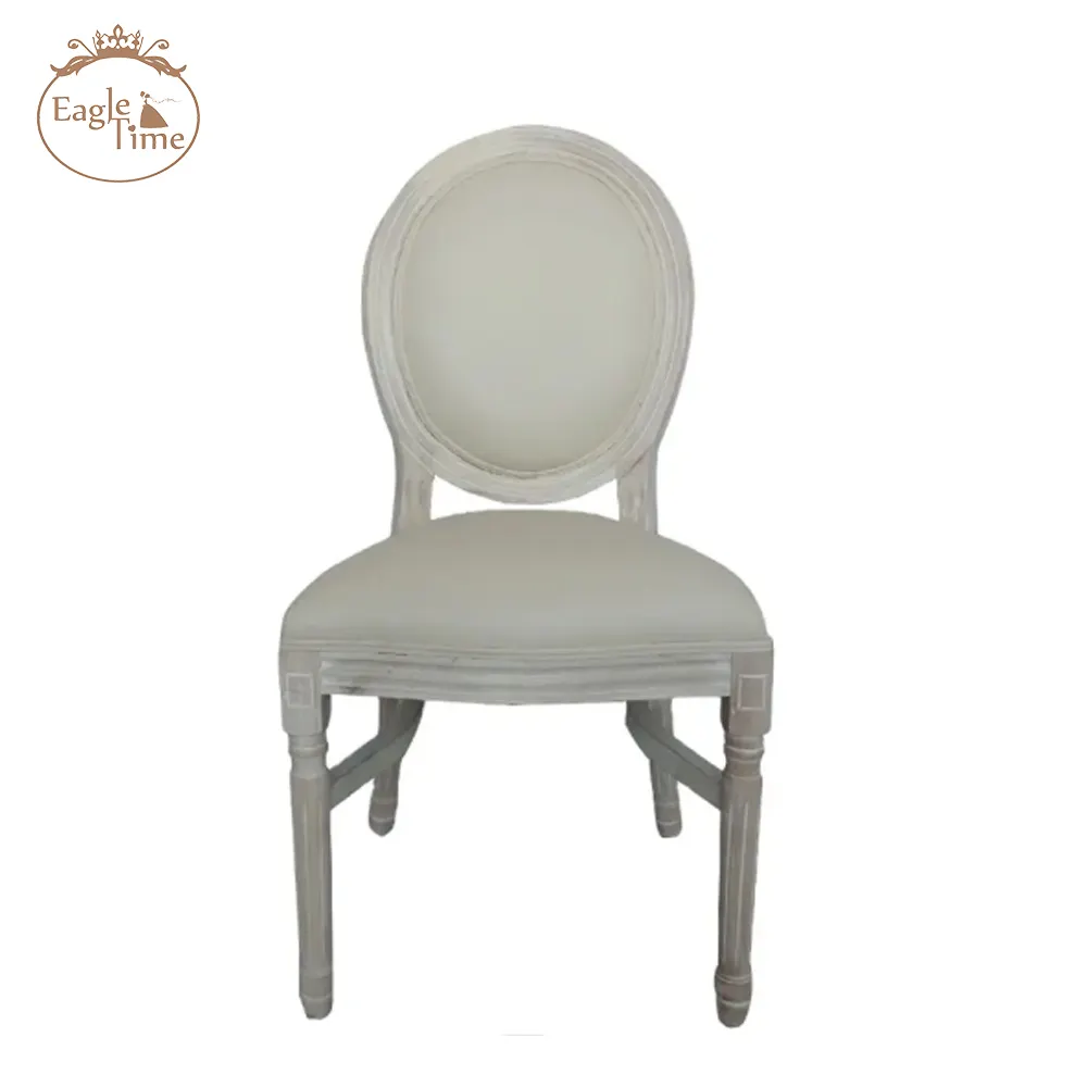 Schlussverkauf italienischer Stil weißer Massivholz-Lestuhl Stapeln Holzstühle für Partys