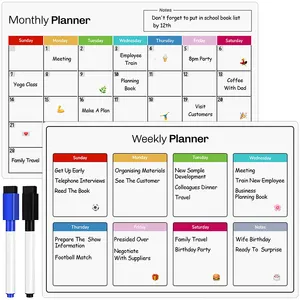 Hot Sale Magnetic Monthly Weekly Planner Board Dry Erase Calendar For Fridge