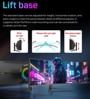 Monitor de Juegos Curvo LED de 49 Pulgadas, Super Ancho 5K 32:9, con 120Hz/180Hz/240Hz, 1ms de Respuesta Rápida, HDR, Soporte Elevador