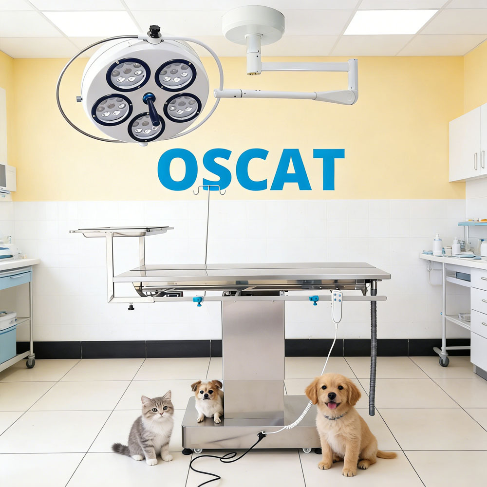 OSCAT Veterinary Lamp Veterinary Instrument Pet LED Operating Light Vet Surgical Ceiling Mounted Lamp for Veterinary Clinic
