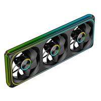 Ventilador LED AntarcChill de 360 mm ARGB PWM con efecto espejo infinito, en negro y blanco, para gabinetes de PC, computadoras de juegos, ventilador de refrigeración de plástico, ¡en oferta!