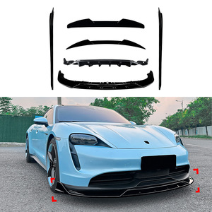 Jupe latérale Porsche Taycan Noir Piano Texture Fibre de Carbone ABS Gauche 2019 AT Transmission Automatique - Product Image 4