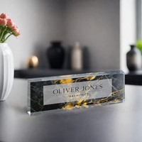 Plaque de bureau personnalisée en acrylique, plaque de nom pour bureau, plaque de nom personnalisée, cadeau promotionnel