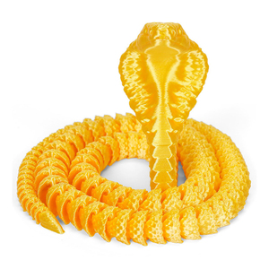 Serpiente Impresa en 3D, Animales Impresos en 3D, Juguetes Antiestrés Impresos en 3D, Decoración para el Hogar y la Oficina, Juguetes de Cobra de Cristal para Escritorio Ejecutivo - Product Image 1