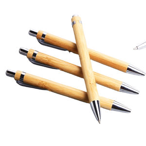 Penna a sfera di bambù di alta qualità con Logo personalizzato penne a sfera di bambù - Product Image 3