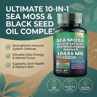 Ausreson Complément Combiné de Capsules de Shilajit Halal avec Ashwagandha, Curcuma, Ginkgo, Panax et Ginseng Rouge Coréen